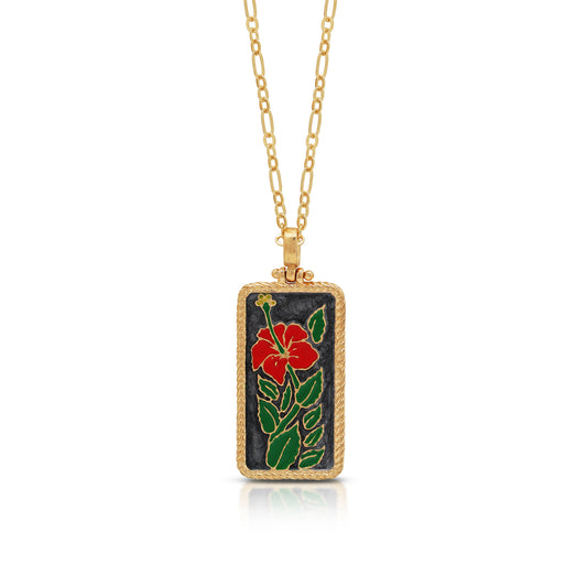 Life Is A Flower Enamel Necklace