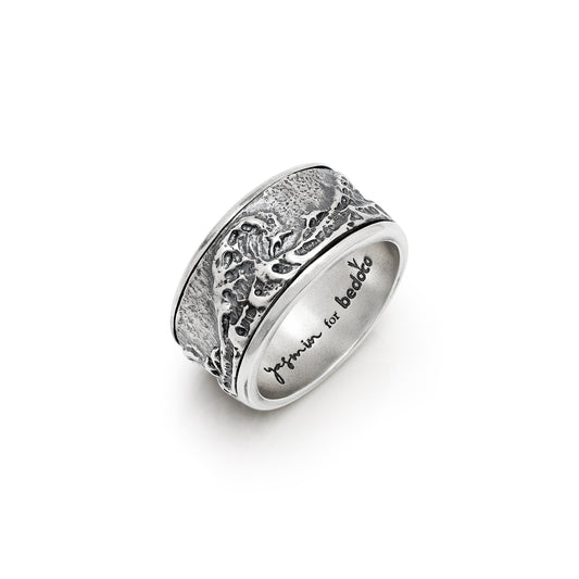 Wave Spin Ring M - Sterling Silver