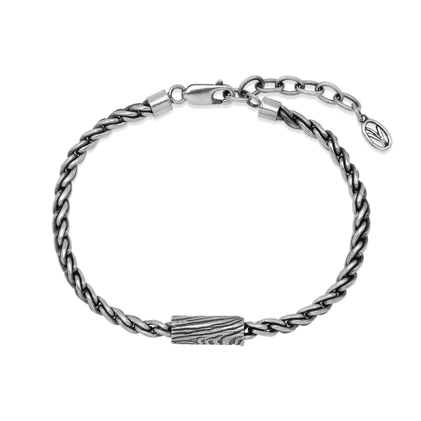 Zebra Pony Chain Bracelet Sterling Silver