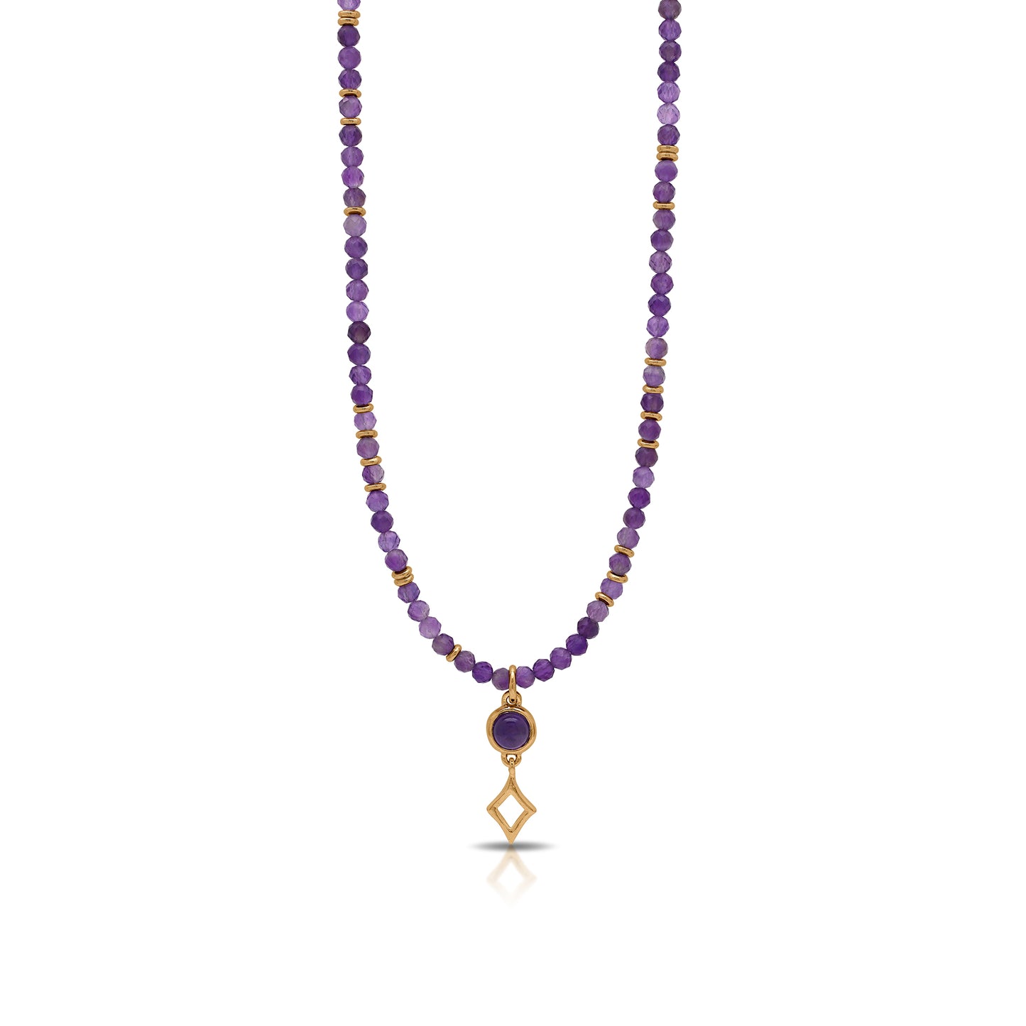 Amethyst Ether Element Beaded Necklace and Pendant