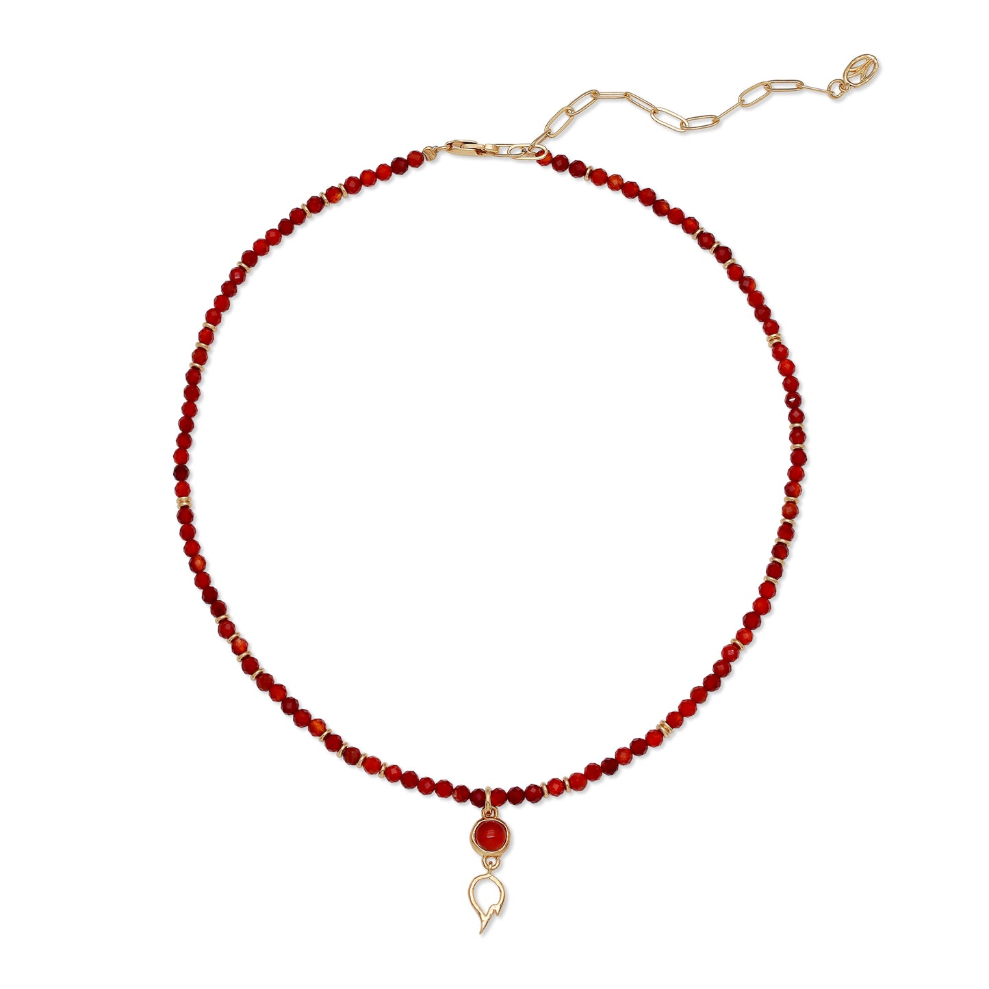 Carnelian Fire Element Beaded Necklace and Pendant