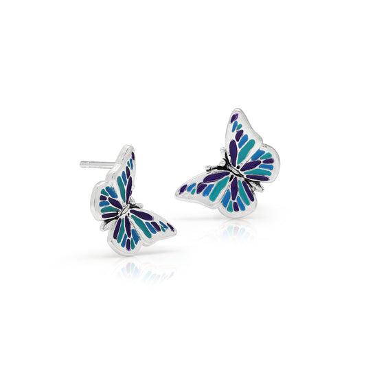 Catch the Spirit Butterfly Enamel Hook Earrings