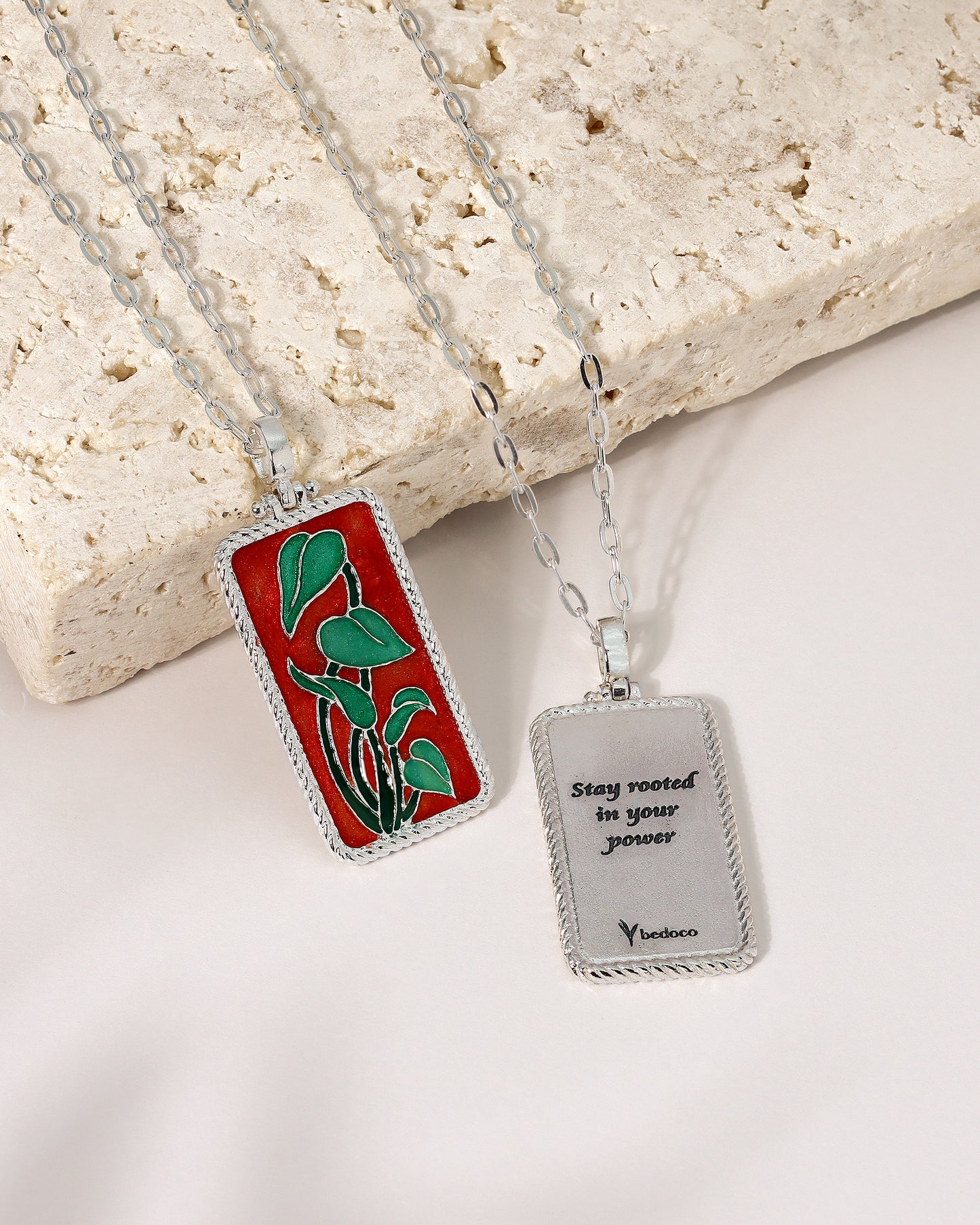 Stay Rooted Enamel Necklace