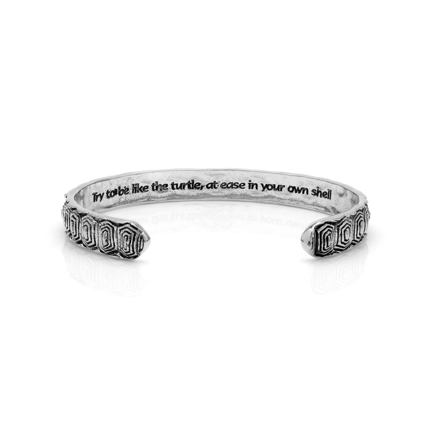 Try To Be Turtle Cuff Bracelet - Sterling Silver