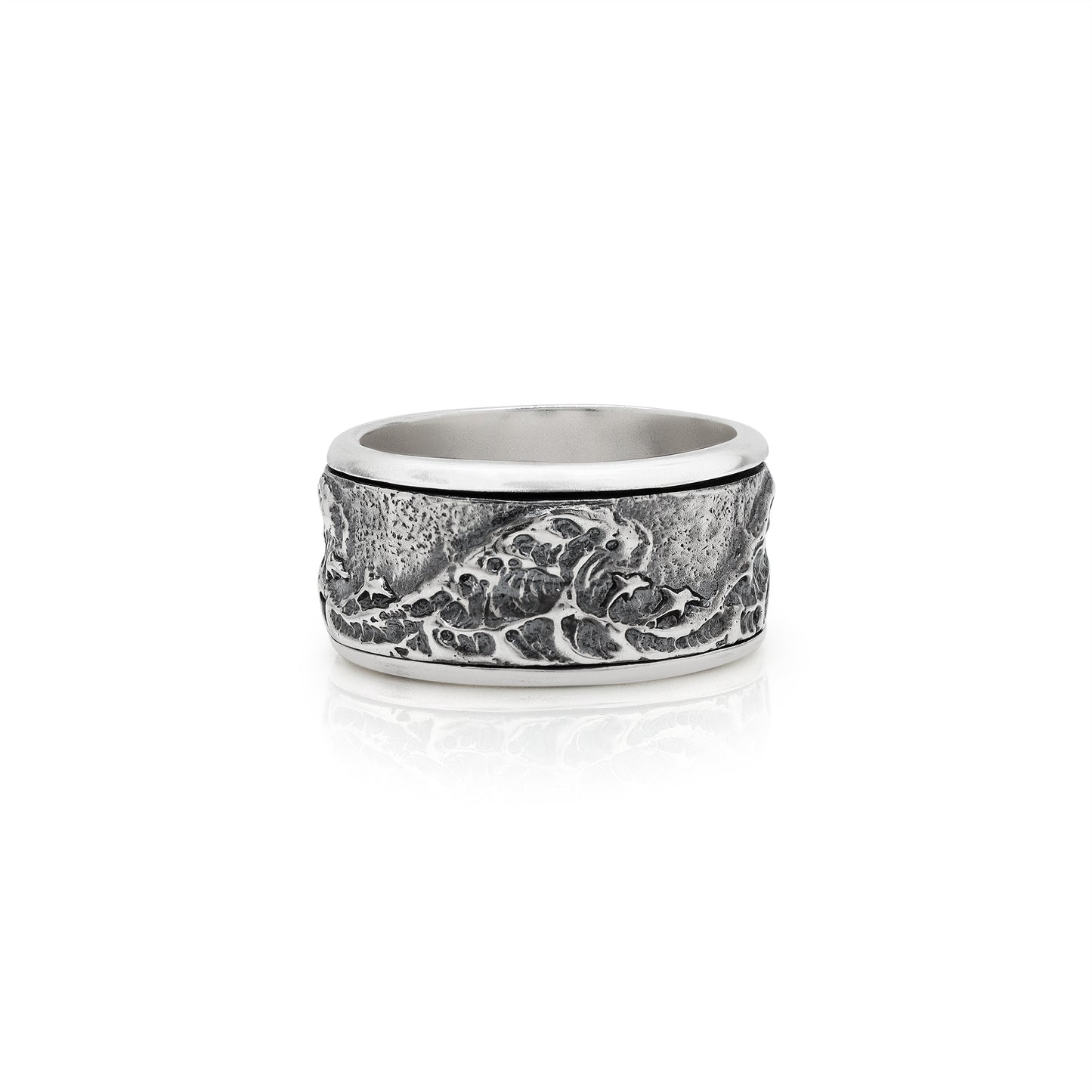 Wave Spin Ring M - Sterling Silver