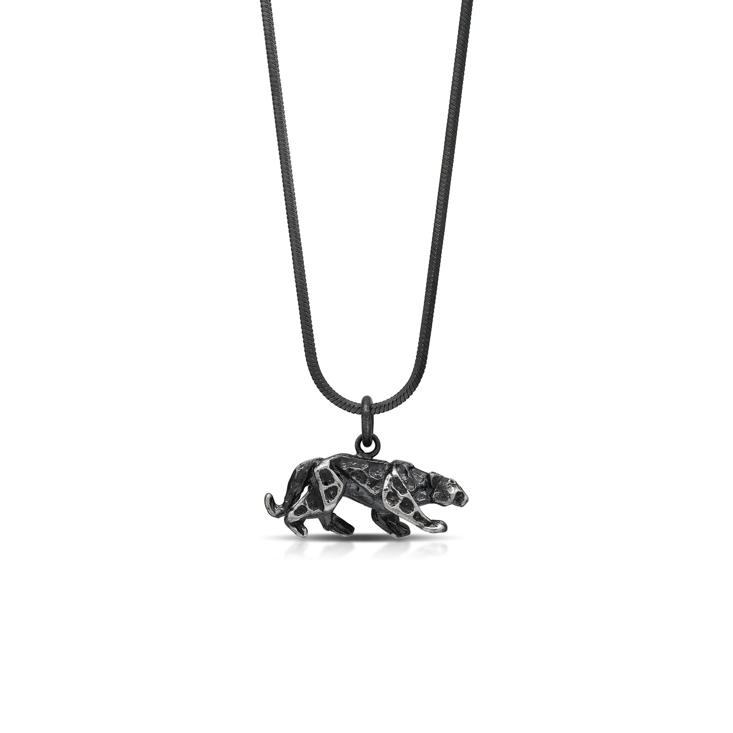 Leopard Origami with Snake Chain Necklace