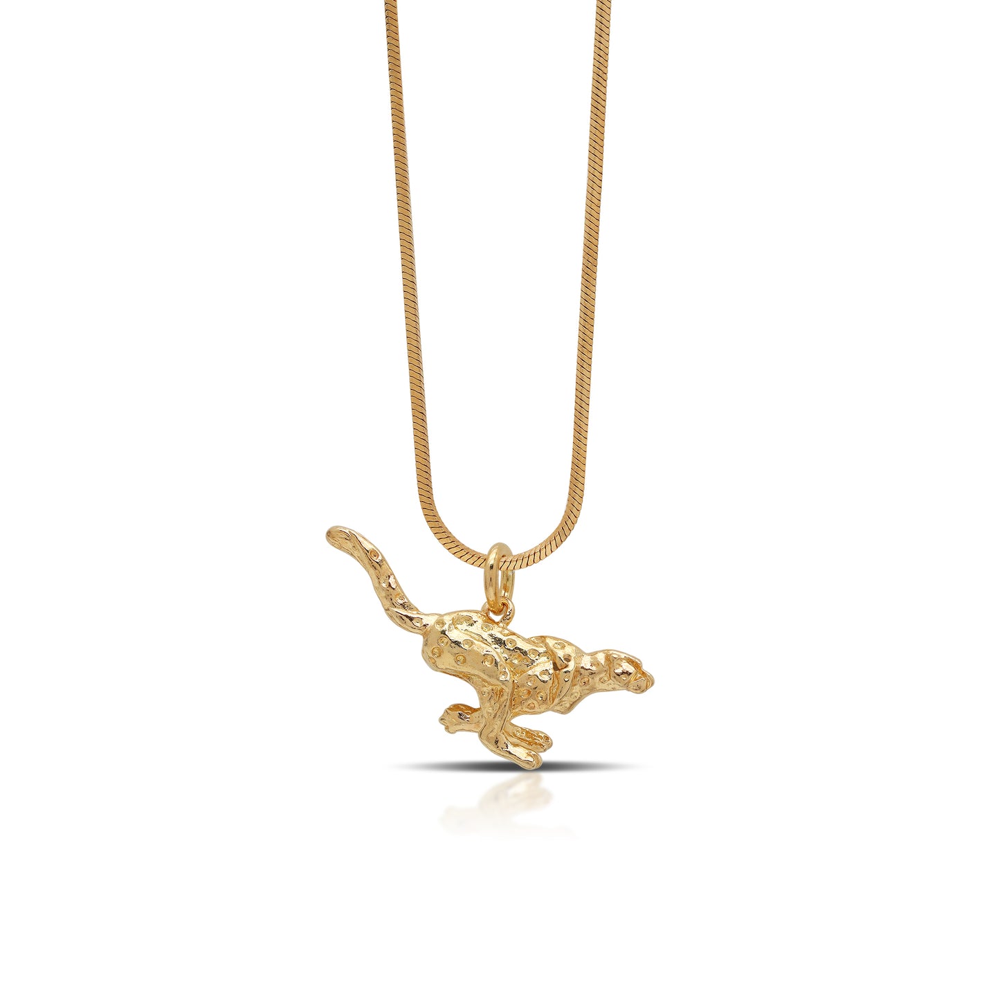 Cheetah Origami with Snake Chain Necklace