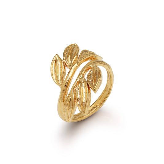 Gold Palm Leaf Ring