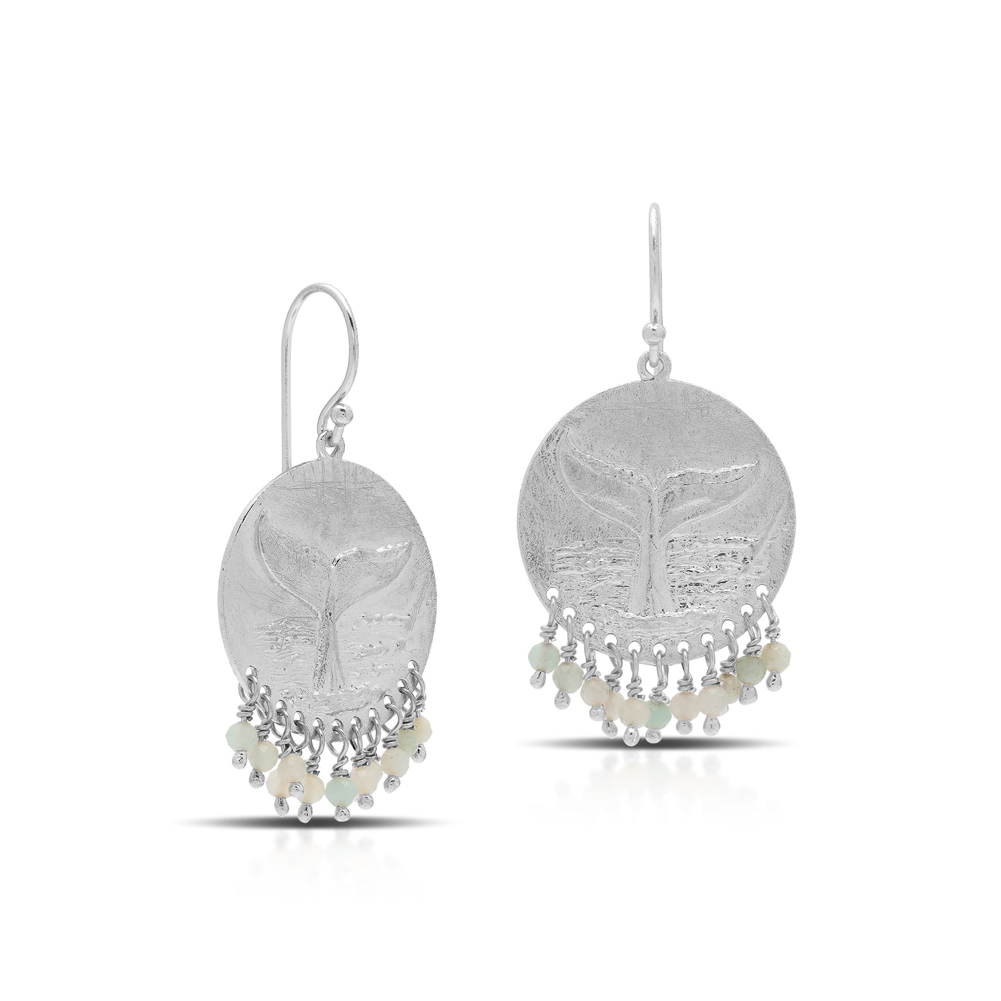 Whale Tail Fringed Earrings