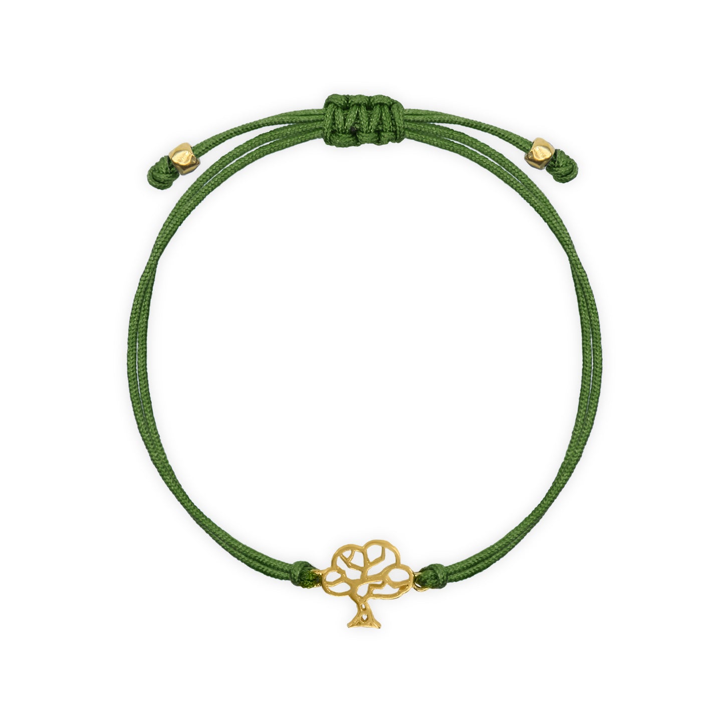 Tree Moss Green Cording Adjustable Bracelet