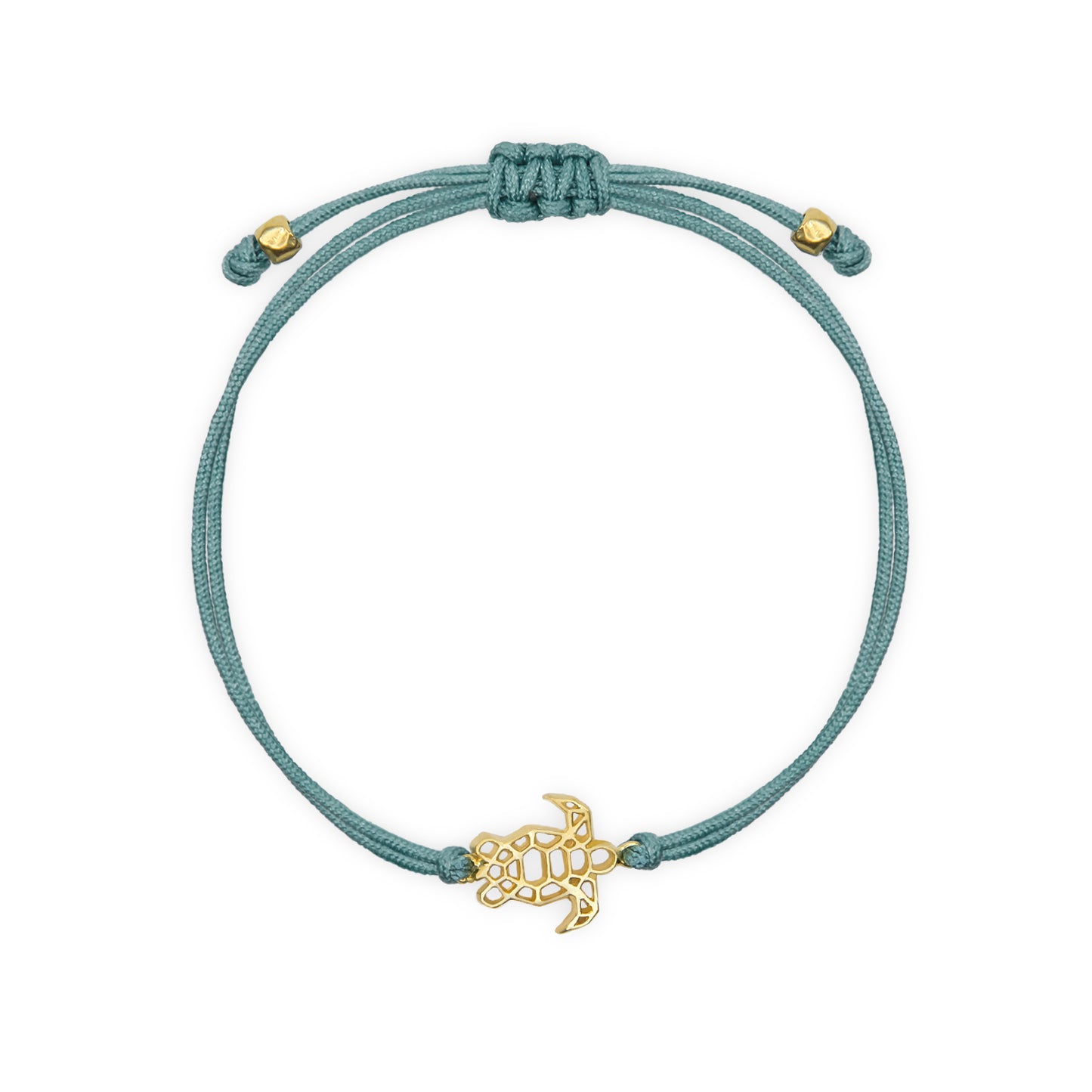 Turtle Green Cording Adjustable Bracelet