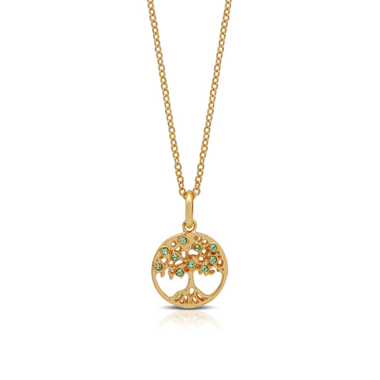 Tree Green Crystal Necklace
