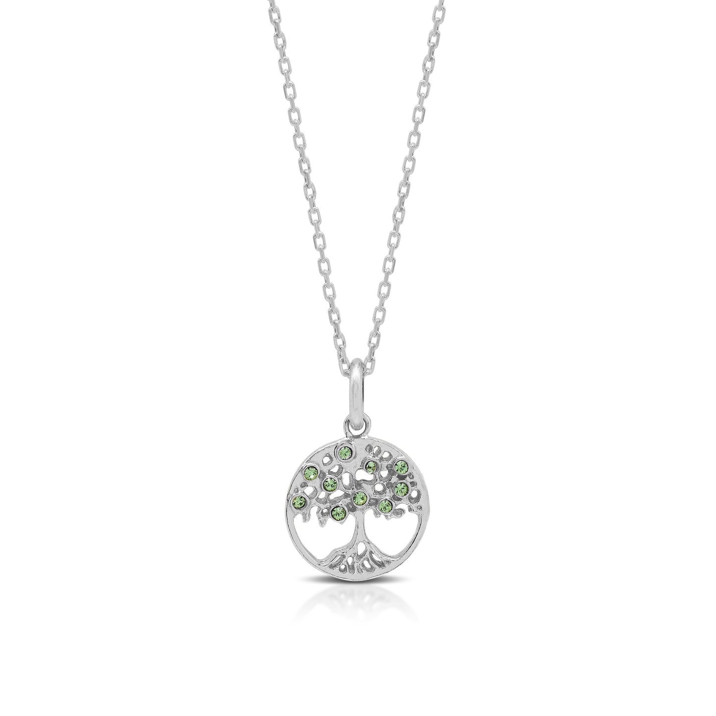 Tree Green Crystal Necklace