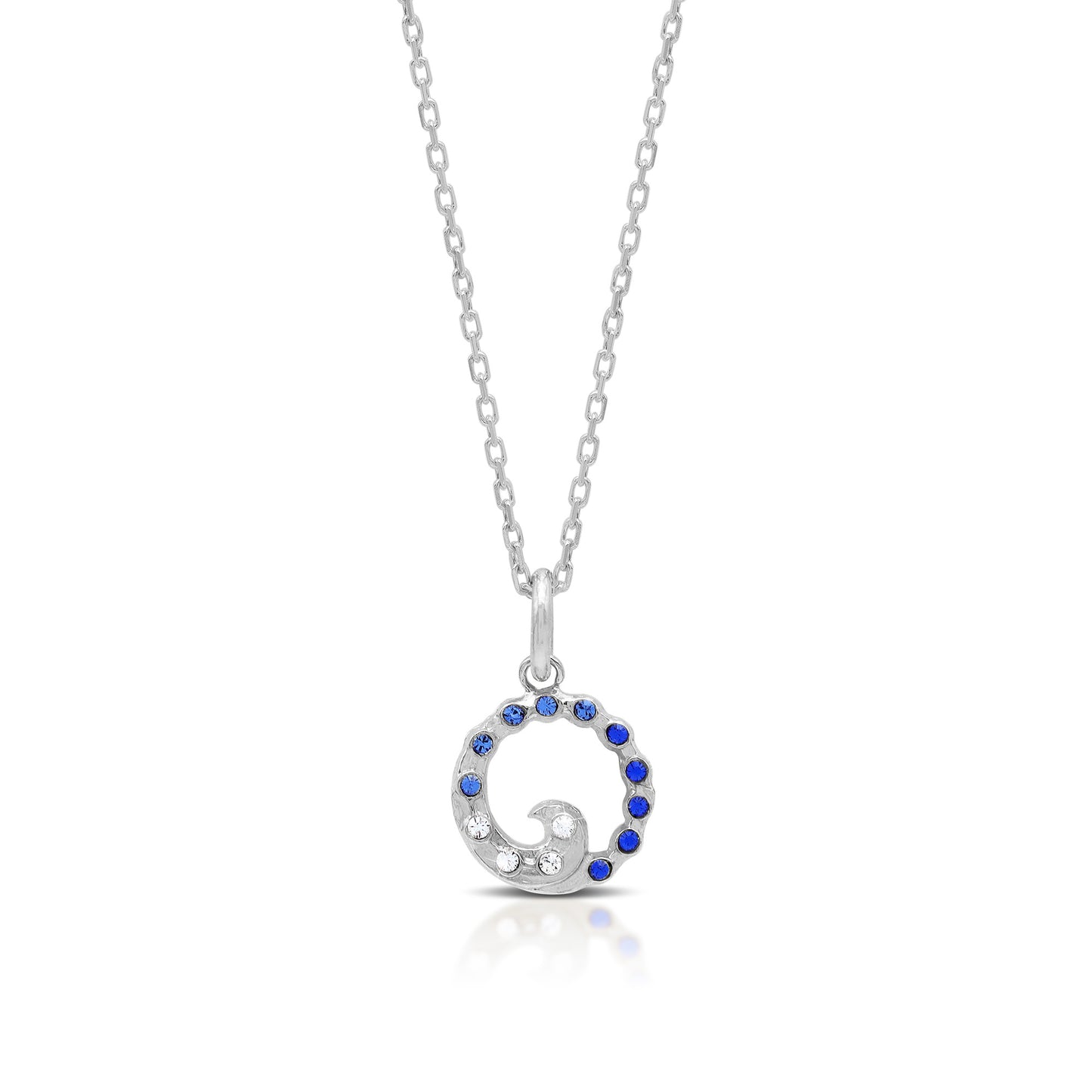 Wave Blue Crystal Necklace