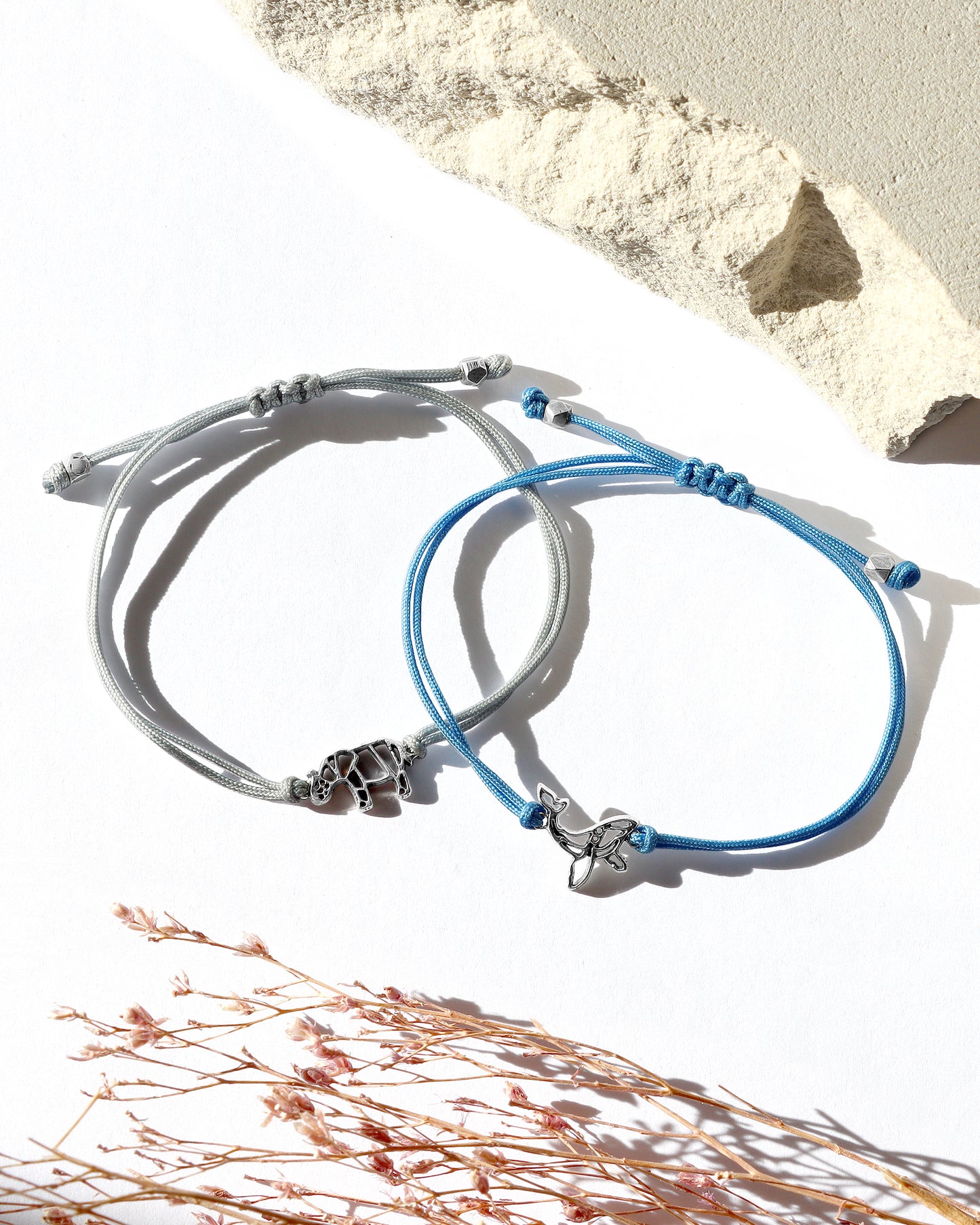 Whale Blue Cording Adjustable Bracelet